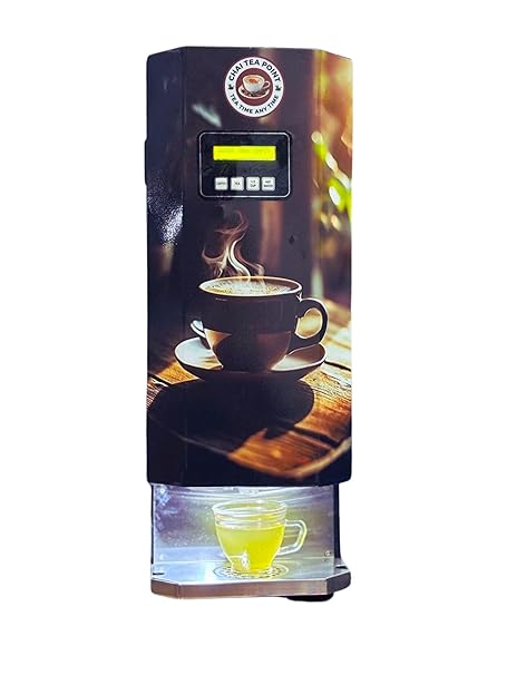 CHAI TEA POINT Tea & Coffee Coffee Vending Machine 2 Lane | Fully Automatic | For Offices, Shops and Smart Homes | Make 2 Varieties of Coffee Tea with Premix | No Milk Required