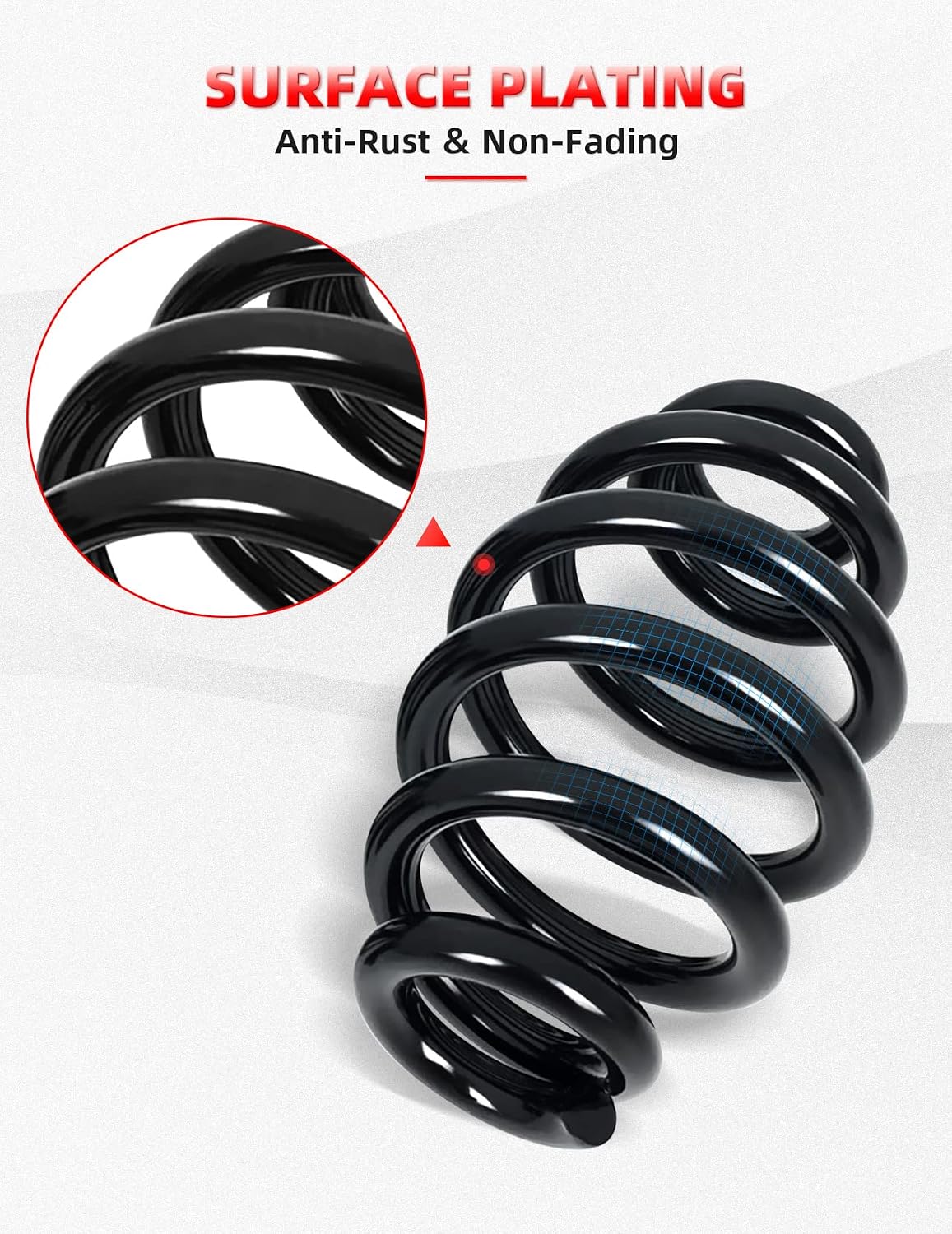 Amazicha Black Solo Seat Springs 3" Fit for Harley Davidson Chopper Bobber Softail Sportster