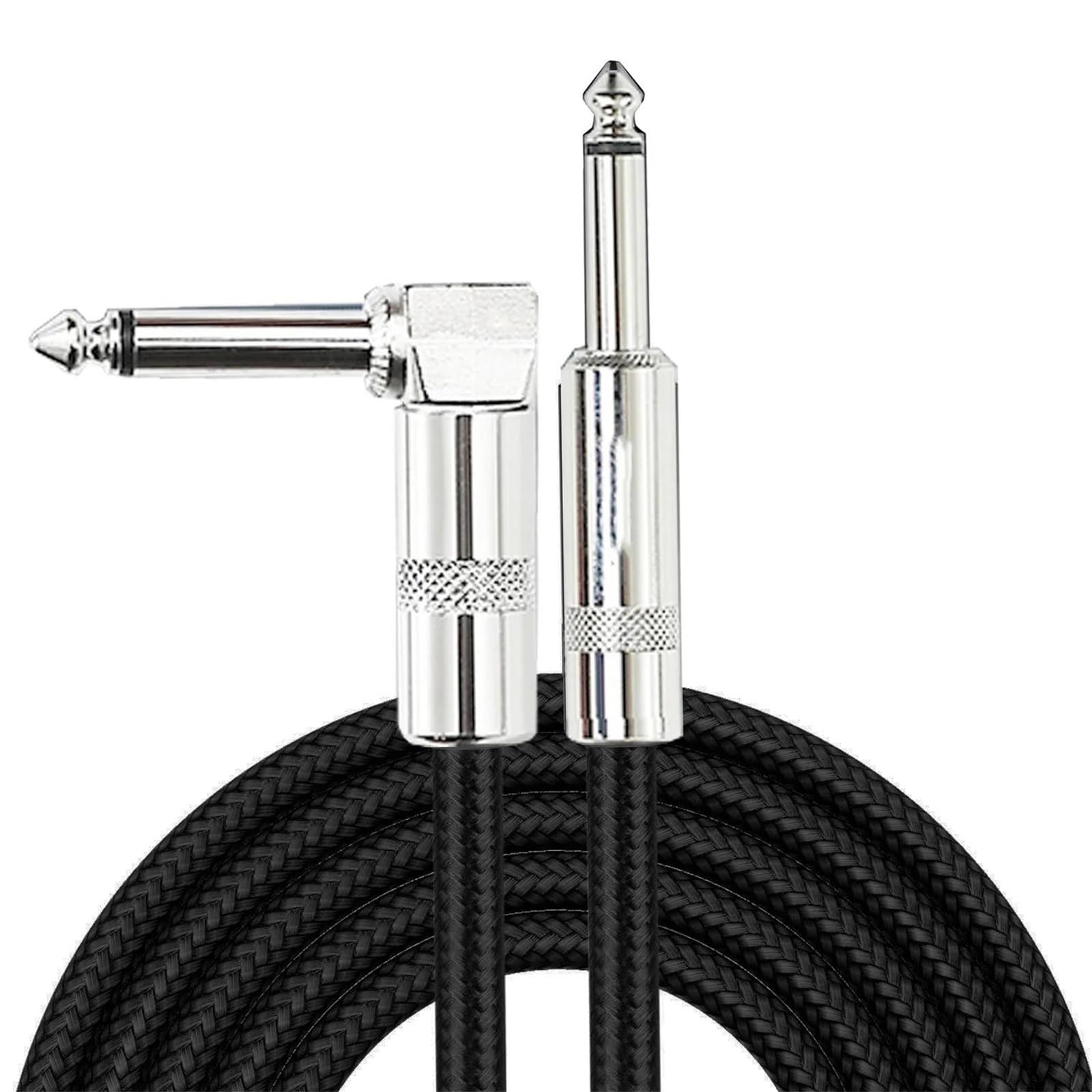 Kabel Do Gitary Pleciony Kabel Wyjściowy Gitarowy 6,5 Mm Mono Bass Do Skrzynki Elektrycznej