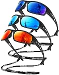Polarized Sunglasses for Men, Sport Sun Glasses for Fishing Running UV Protection with Sunglasses Strap