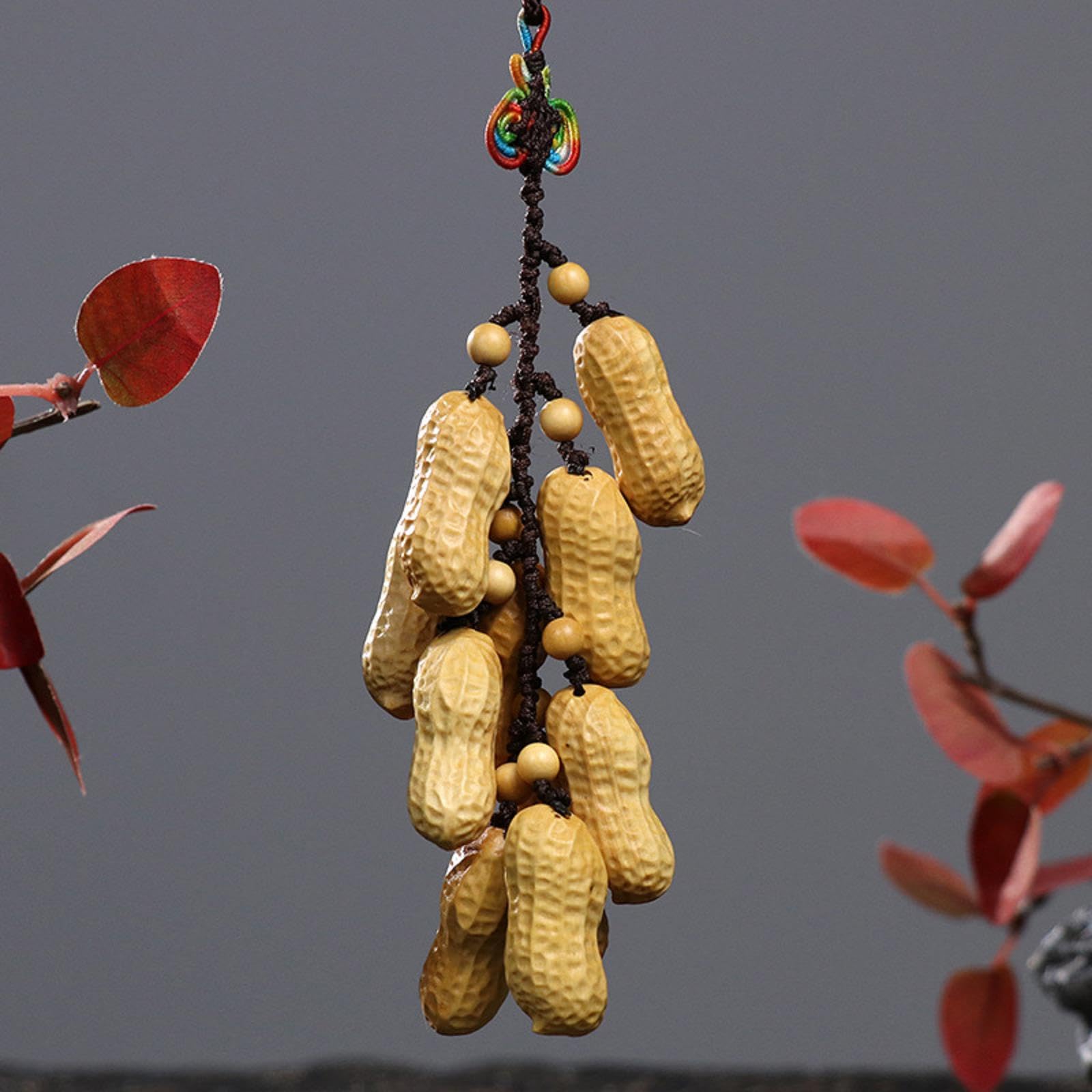 Amazon.co.jp: ピーナッツ小さな木製の飾り、ツゲの木の