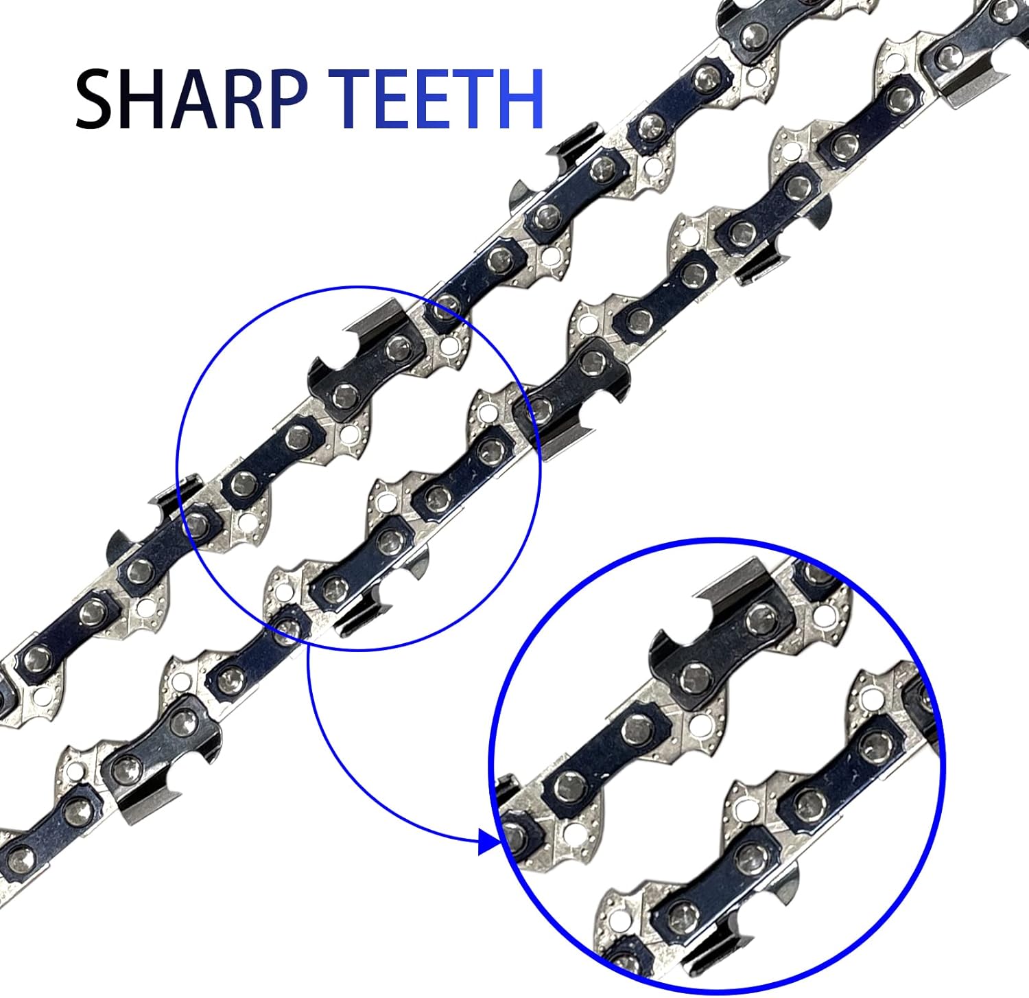 2PC 18 Inch Chainsaw Chain for Oregon CS1500, 18" Chain Replacement for EGO CS1804 CS1800-3/8" Pitch .050" Gauge 62 Drive Links