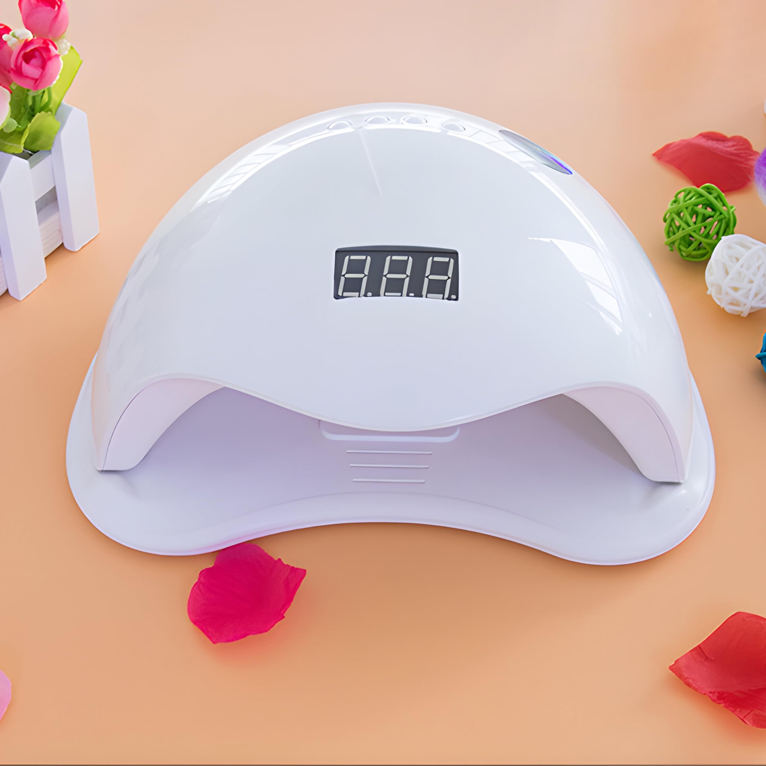 Retoo Lampe UV Ongles Gel 48W Professionnel Lampe UV LED Sèche Ongles Rapide avec 4 Minuteries Séchoirs à ongles et lampes UV Écran LCD pour Vernis à ongles Gels à la Maison et au Salon Blanc