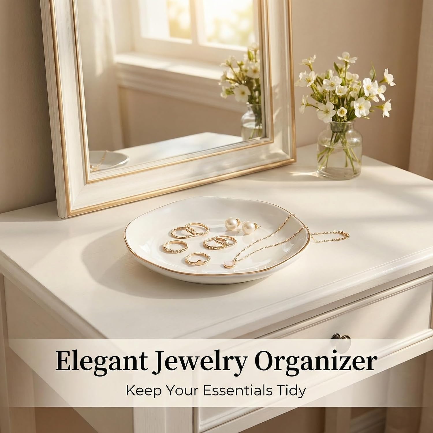 12 Pcs Ceramic Jewelry Tray, 4.5 in Ring Dish Trinket Tray Key Bowl Decorative Dish Soy Tray for Women Bridal Shower Wedding Birthday Gifts