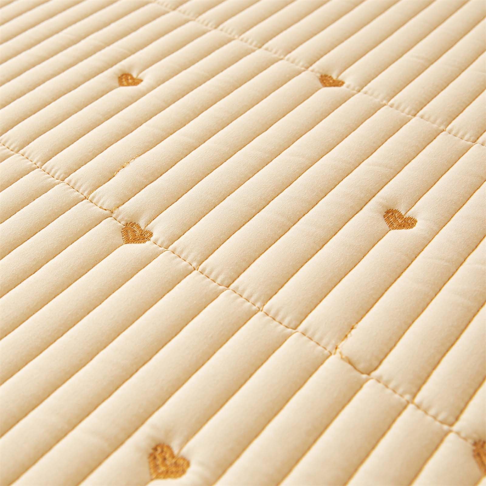 Housse de Matelas Intégrale 70/80/140/160x190 Housse pour Matelas de Protection avec Fermeture Éclair Respirante Alèse Protège-Matelas Broderie Surmatelas Matelassé à Cinq Côtés (140X190+17cm,Beige B