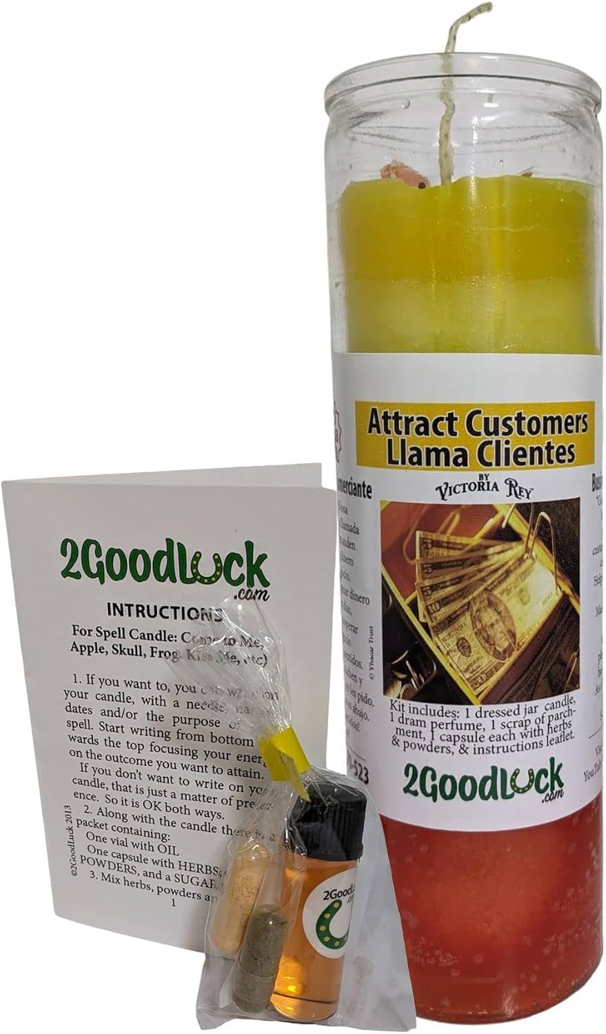 Attract Customers Dressed Candle Kit - Veladora Preparada Llama Clientes