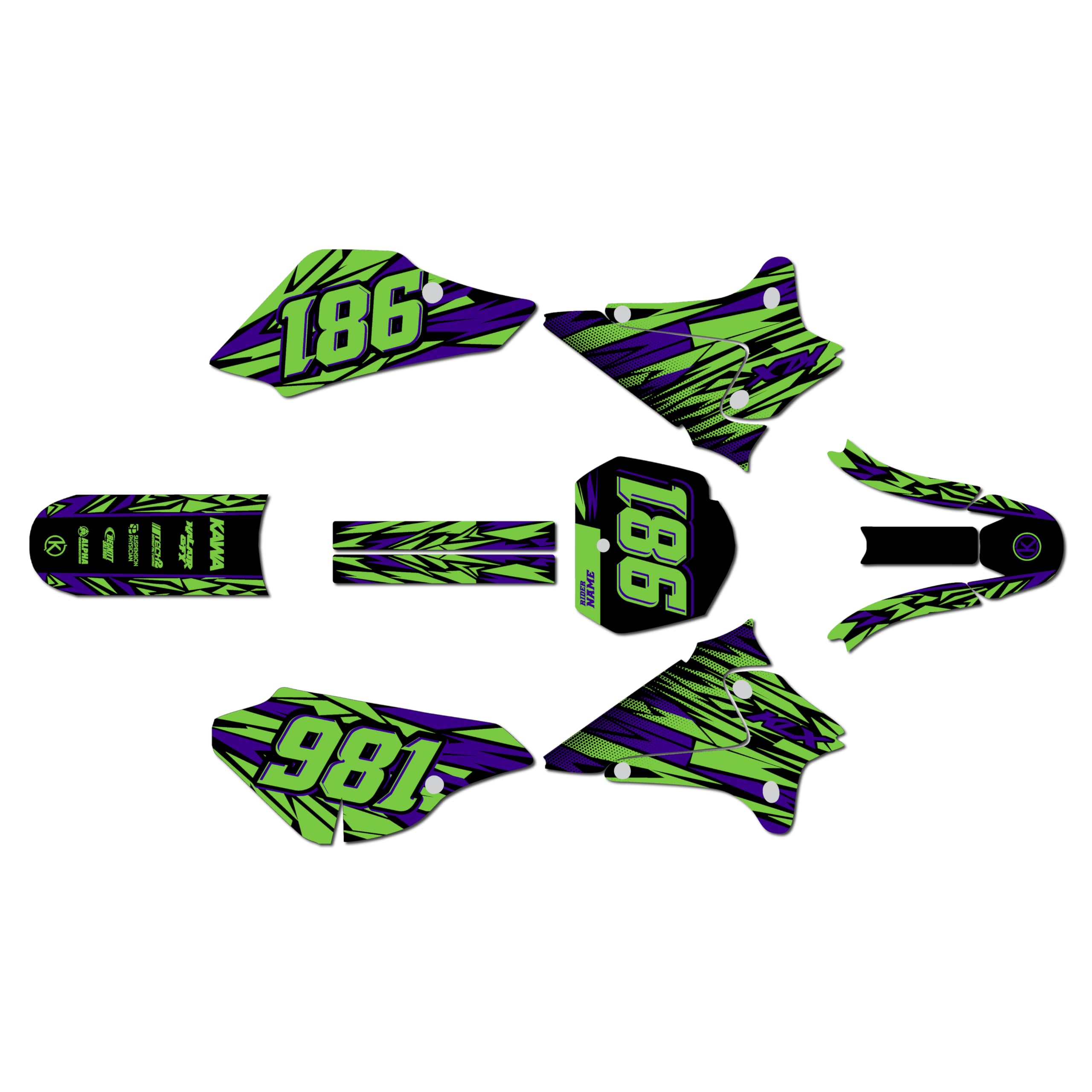 Amazon.com: Kalair GFX Graphics Kit for Kawasaki KLX 125 (2003