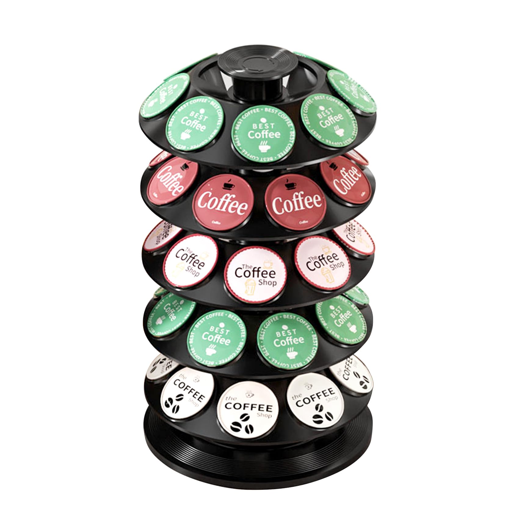 Soporte de carrusel de cápsulas de café para Dolce Gusto, organizador de almacenamiento de cápsulas de café con capacidad para 40 cápsulas, carrusel giratorio de 360 grados, nuevo diseño