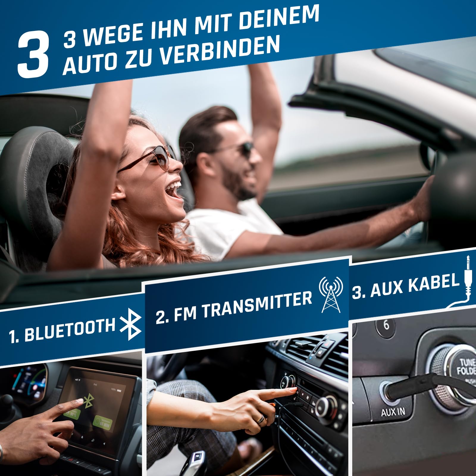 KLIM Discover + Tragbarer CD-Player Walkman mit langlebigem Akku + Mit Kopfhörern + Radio FM + Kompatibler MP3-CD-Player + SD-Karte, FM-Transmitter, Bluetooth + Ideal für Autos + Portable CD Player