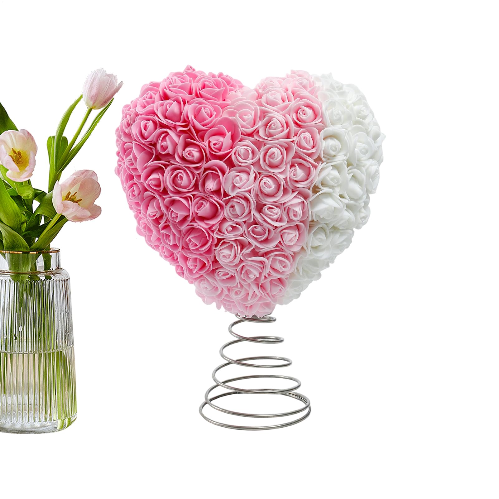 Árbol de corazón floral y diseño de rosa ideal para crear cenas románticas inolvidables