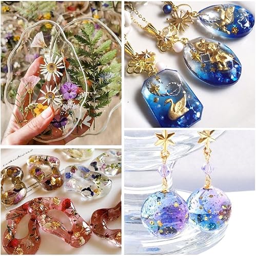 Miniatura 7 de Kit de resina UV SolaraGlaze con luz de 240g, tipo duro, resina UV transparente para hacer joyería, luz de dos lados y moldes, suministros para