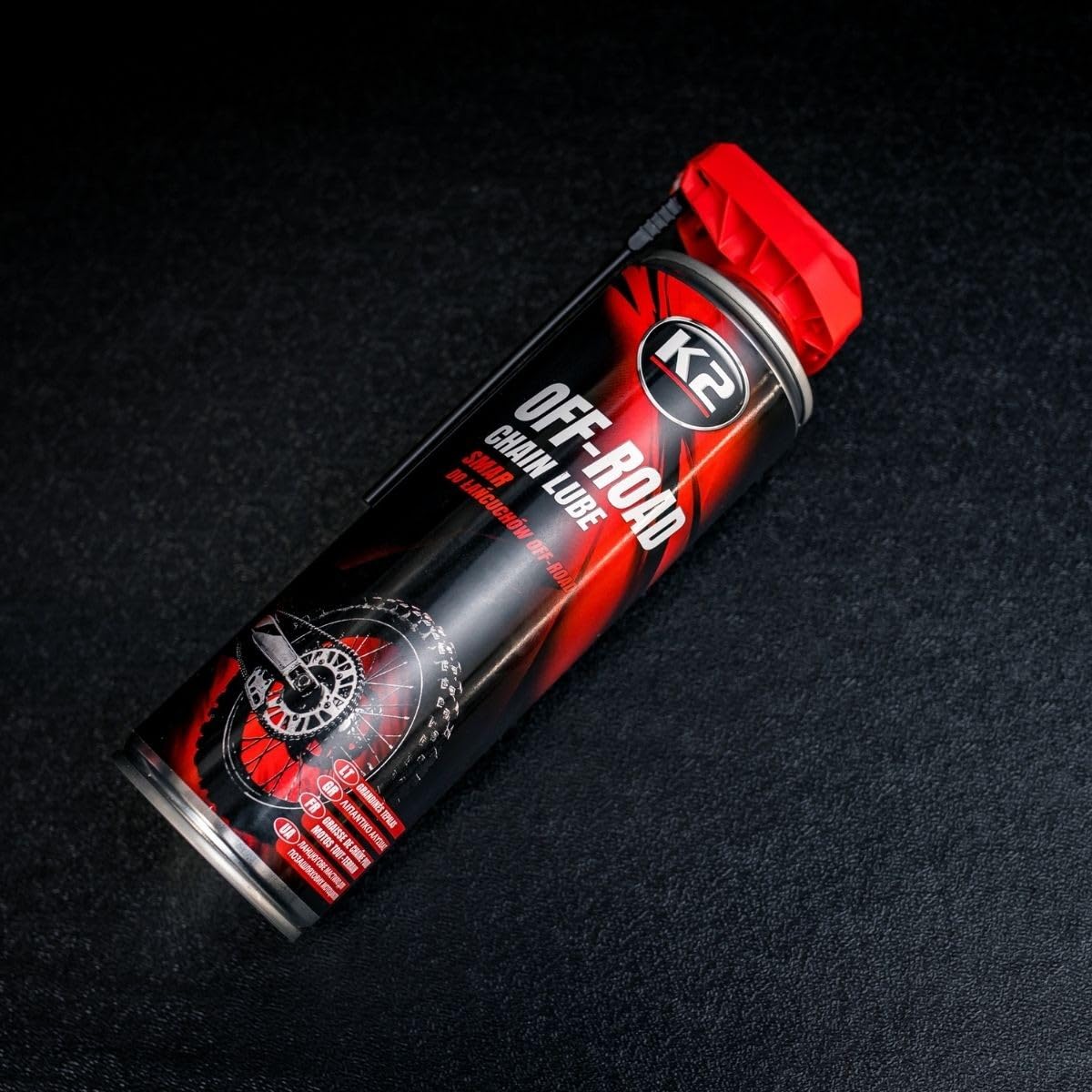 K2 Lubricante para Cadenas de Motos Off-Road, Mantiene Limpieza y Funcionalidad Chain Lube Grasa para Cadenas 500ml