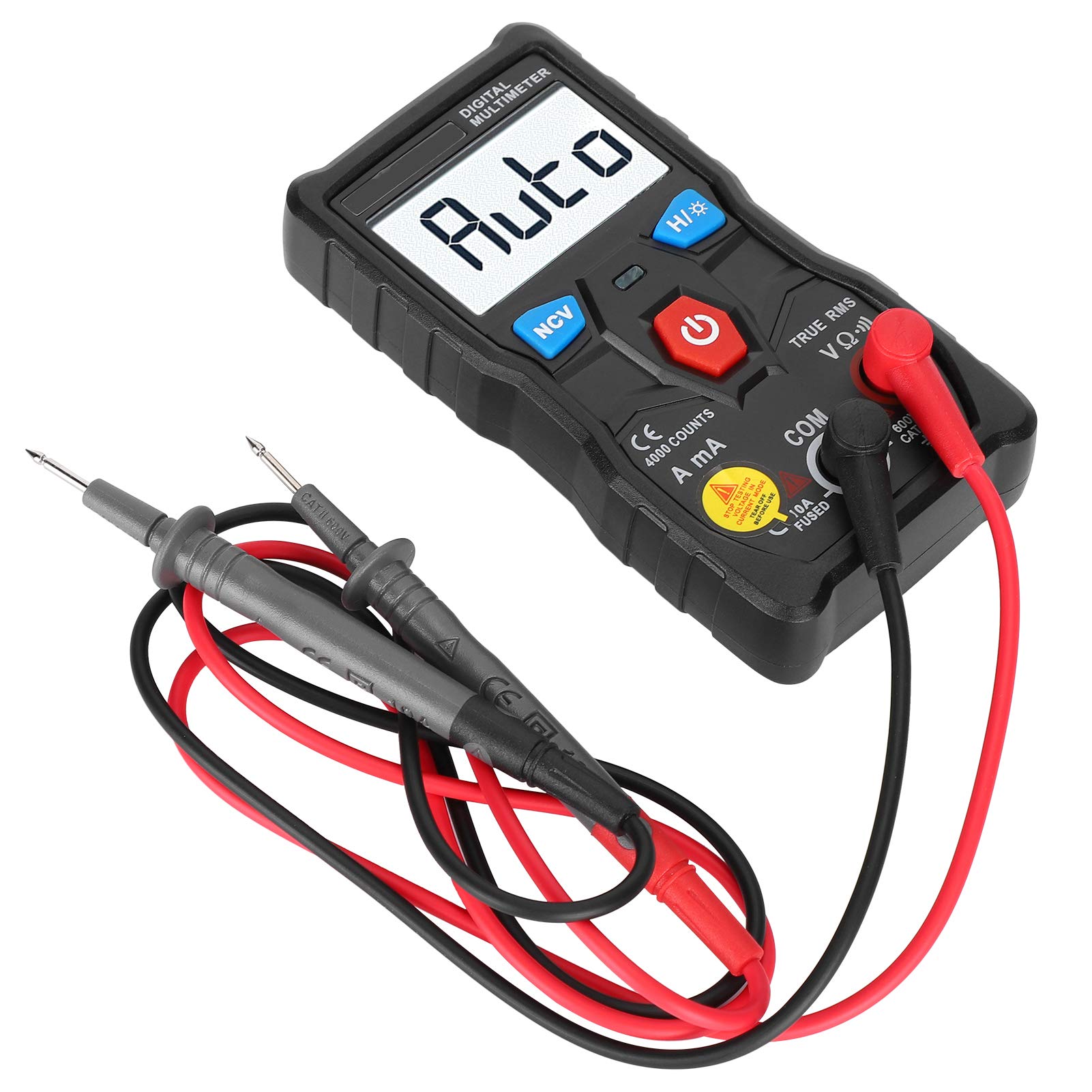 FLEXMAN Tester Multimetro Digitale, Voltmetro CA CC e Misuratore Voltmetro Ohm, Tester Tensione Misurazione Display Apparecchiature Prova Elettriche, Corrente CA, Batteria