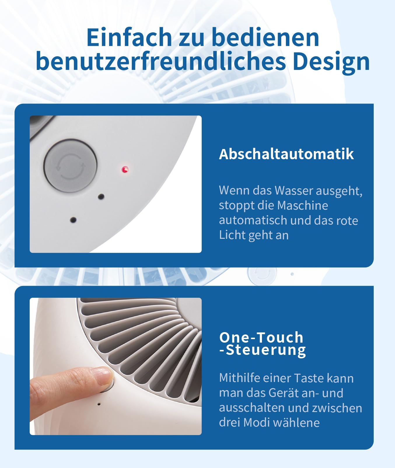 Mini Klein Luftbefeuchter 2.5Litre，Verdunster Air Humidifier Bedroom Büro Hotel USB Schlafzimmer ohne Nebel, Klein Kinderzimmer Baby Akku