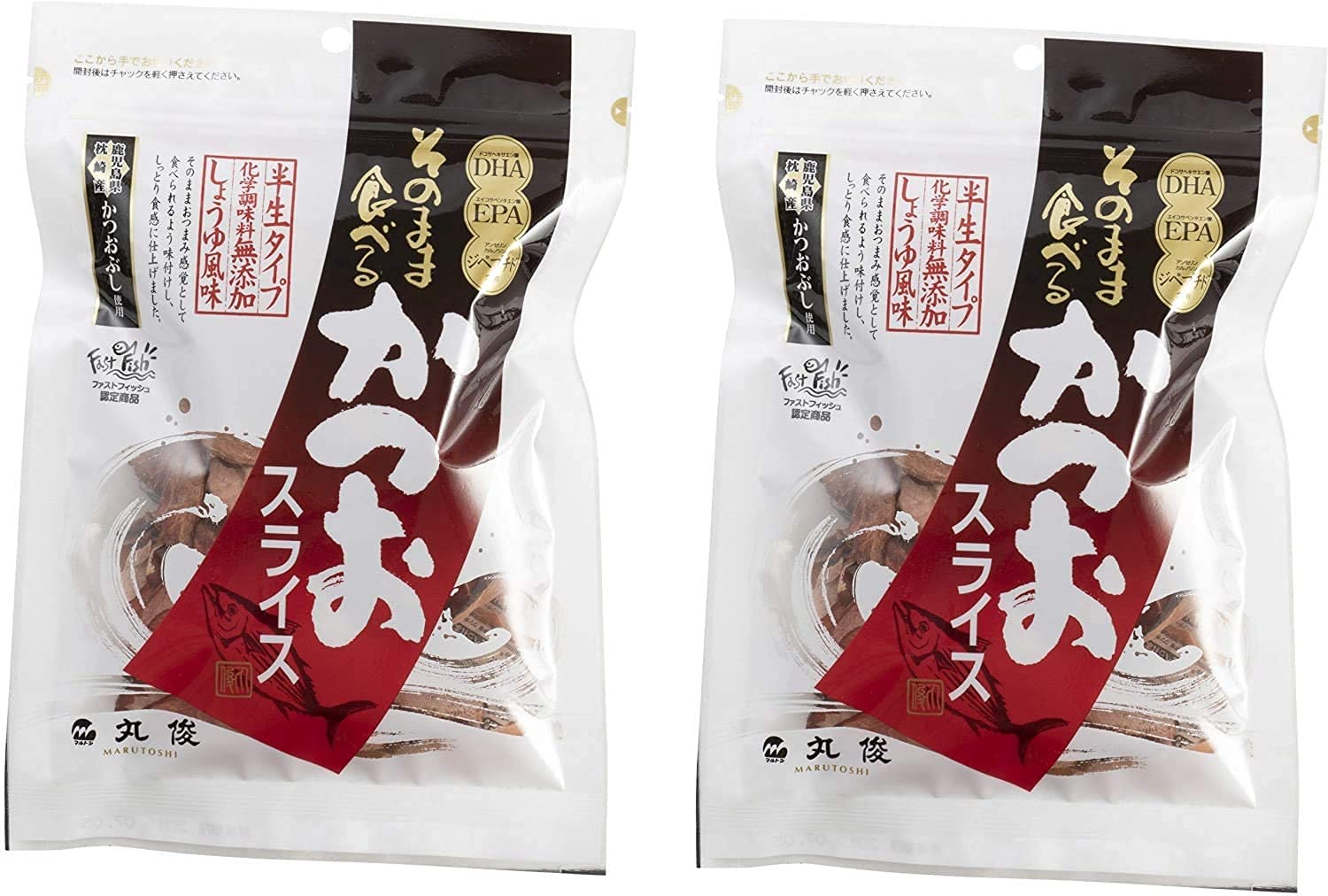 marutoshi 丸俊 そのまま食べるかつおスライス 60g ×2袋