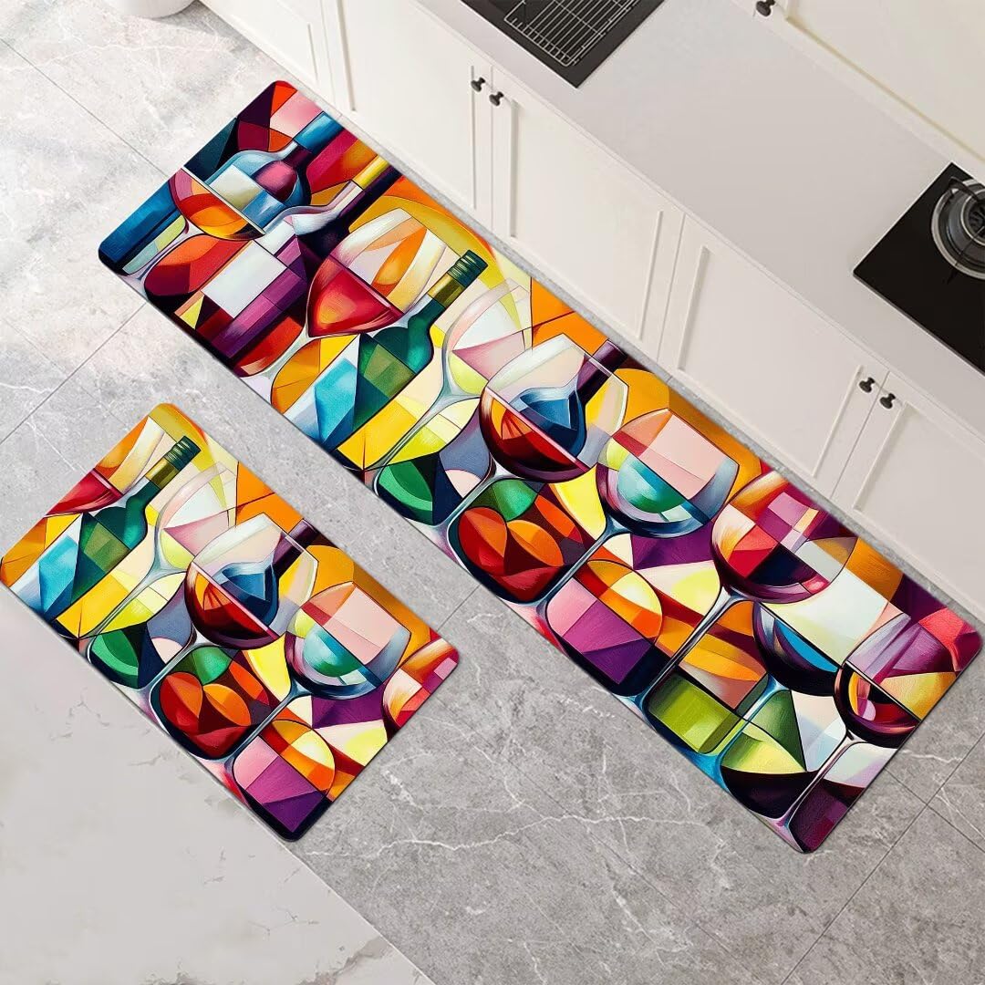 Alfombras de cocina de 2 piezas alfombra cocina lavable antideslizante súper absorbente