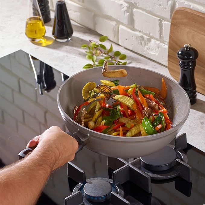 Wok Fissler Ceratal Comfort 28 cm Antiadherente Negro miniatura 5