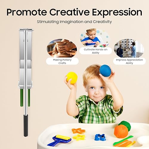 Miniatura 6 de Extrusora de arcilla, cerámica y cerámica Kit de herramientas de extrusión de acero inoxidable Molde de 4 capas de cerámica de extrusión de arcilla