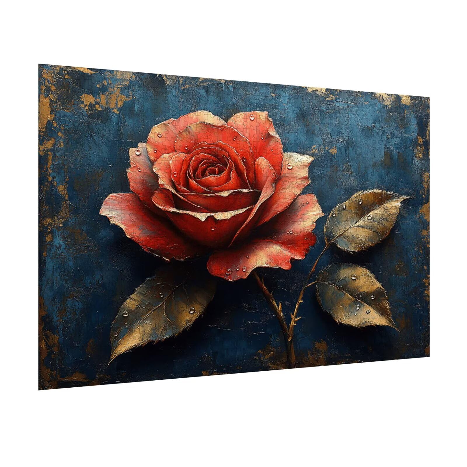 Puzzle 1500 Teile für Erwachsene, 3D Puzzle Rose Holzpuzzles, n-531 | Puzzlematte Abstrakt, Heimunterhaltung, Entspannung Meditationspuzzle, Impossible Klassische Jigsaw Puzzles, Home Decoration