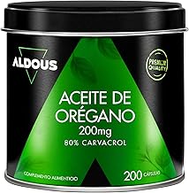Oregano Oil Capsules with 160mg of Carvacrol - 200 Softgels - 1 a Day - Natural Immune Support - Digestive Wellness and Antioxidant - 80% Carvacrol - No Additives - Aldous Bio