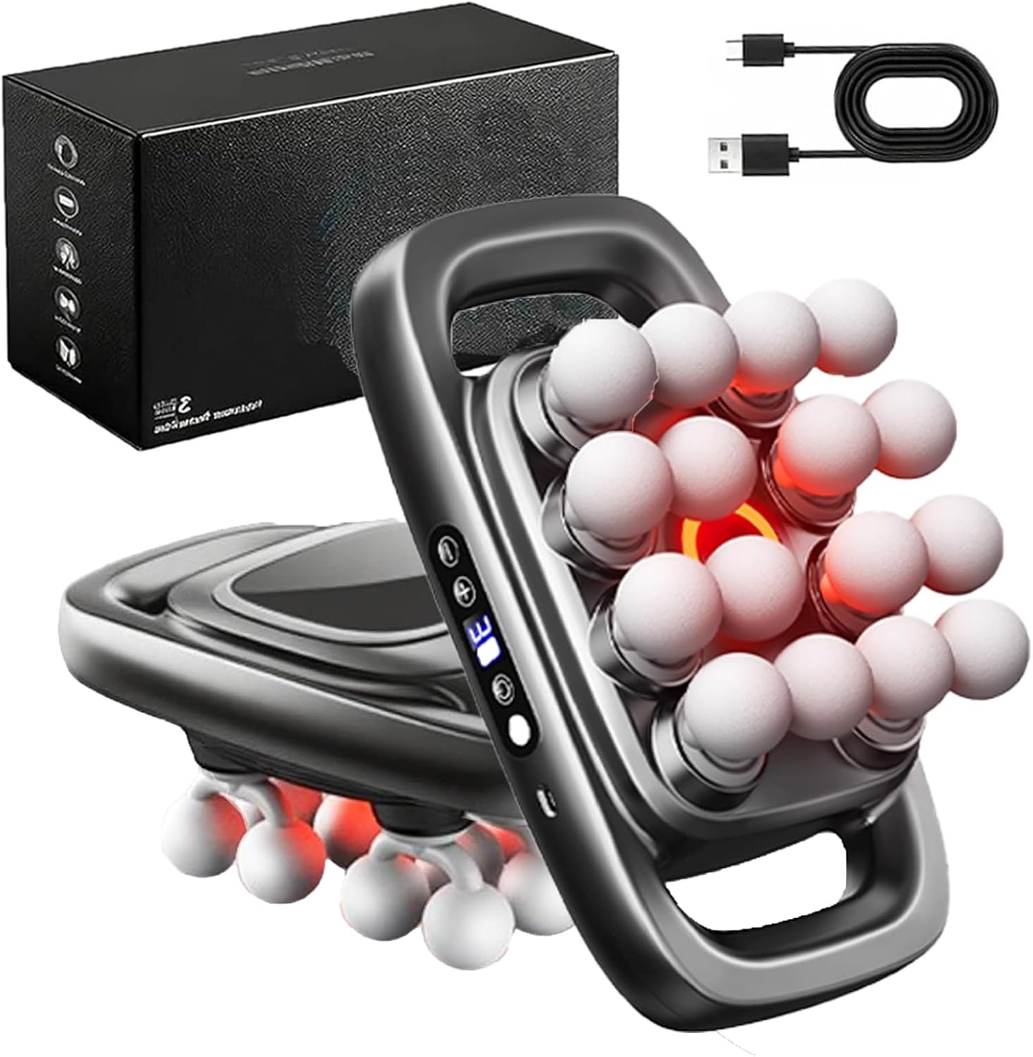 16 Head Massage Gun, Portable 16 Head Massager, with 9 Modes & 9 Speed Settings, for Legs, Back, Arms, Suitable for both father and mother 16 Head Massage Gun, Portable 16 Head Massager, with 9 Modes & 9 Speed Settings, for Legs, Back, Arms, Suitable for both father and mother