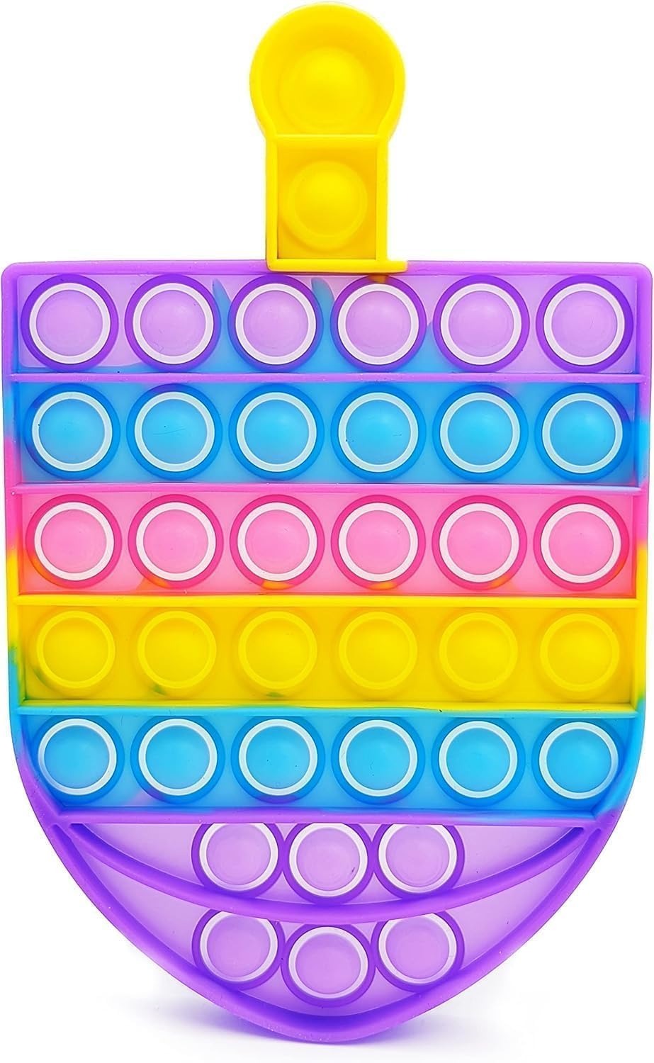 The Dreidel Company Menorah & Dreidel Set Poppit, Pop Fidget Toy Dreidel Menorah Popper Set (Multicolor, 12-Sets)