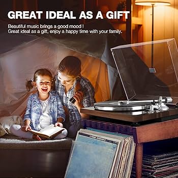 Bezprzewodowa płyta winylowa z napędem pasowym, obrotowa