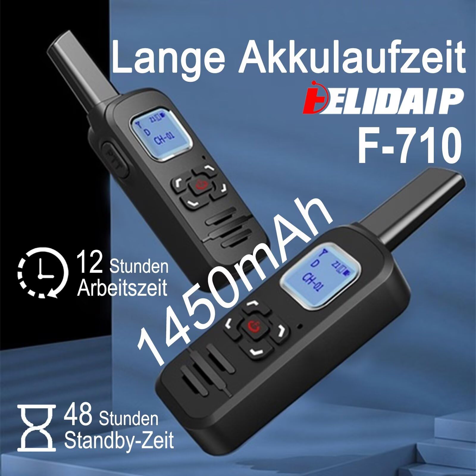 F-710 Funkgerät DMR Digital/Analog Dual-Mode Mini Walkie Talkie | mit LCD, PC-programmierbar,1450mAh USB-C,61g Leicht Tragbar Funkgeräte für Restaurant Sicherheit Reisen Outdoor, 1 Stück