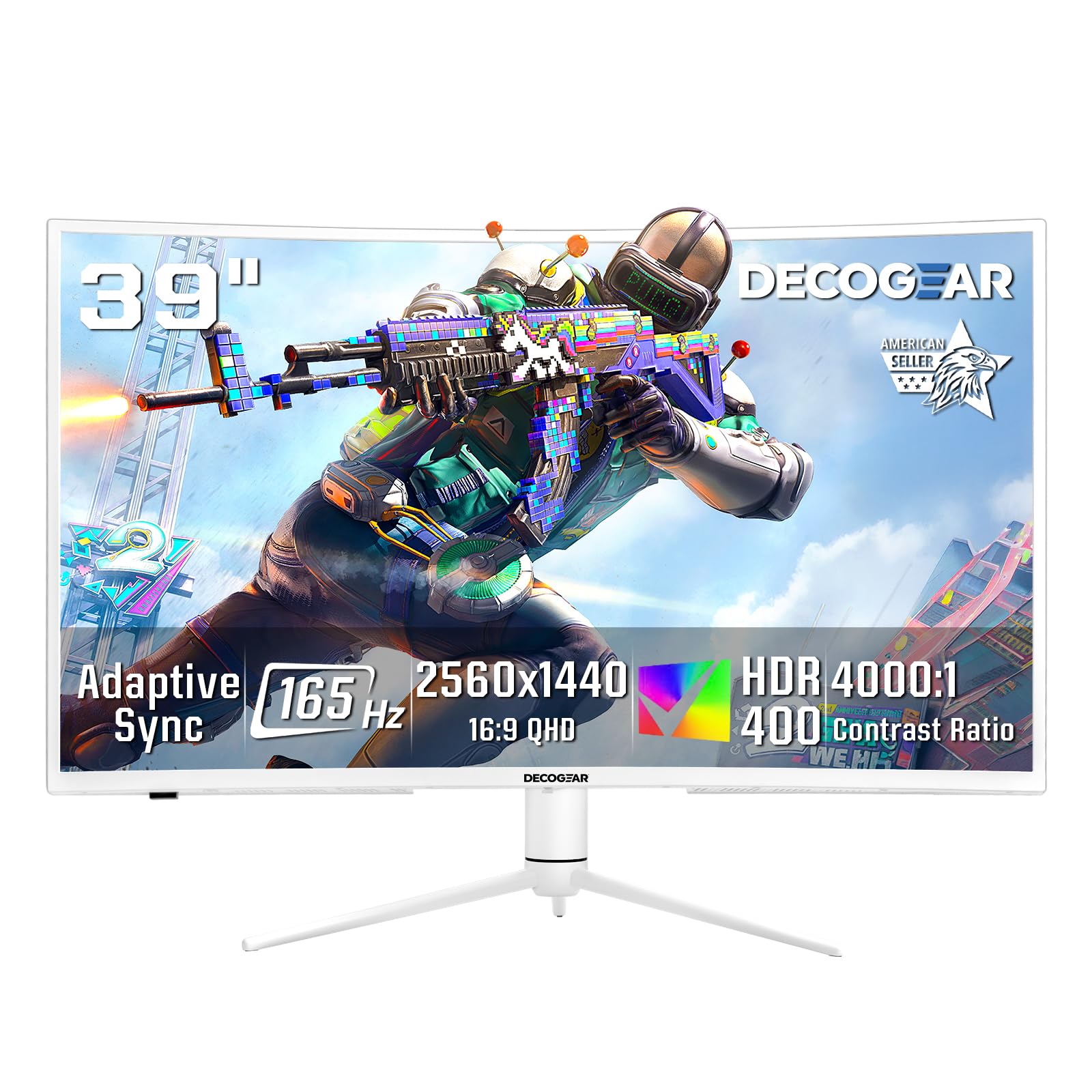 Deco Gear 39 White Curved