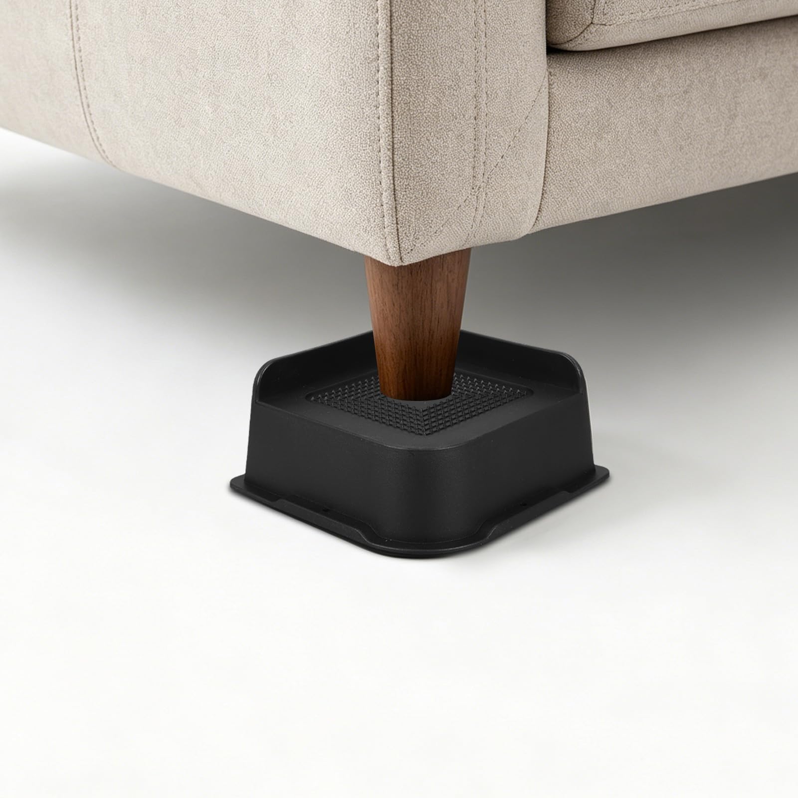 PRETYZOOM 4 Piezas Tacos Goma de para Base Antideslizantes Muebles Elevadores con Protección y Aumento de Altura Seguro y Estable para Patas de Cama Sofá Mesa