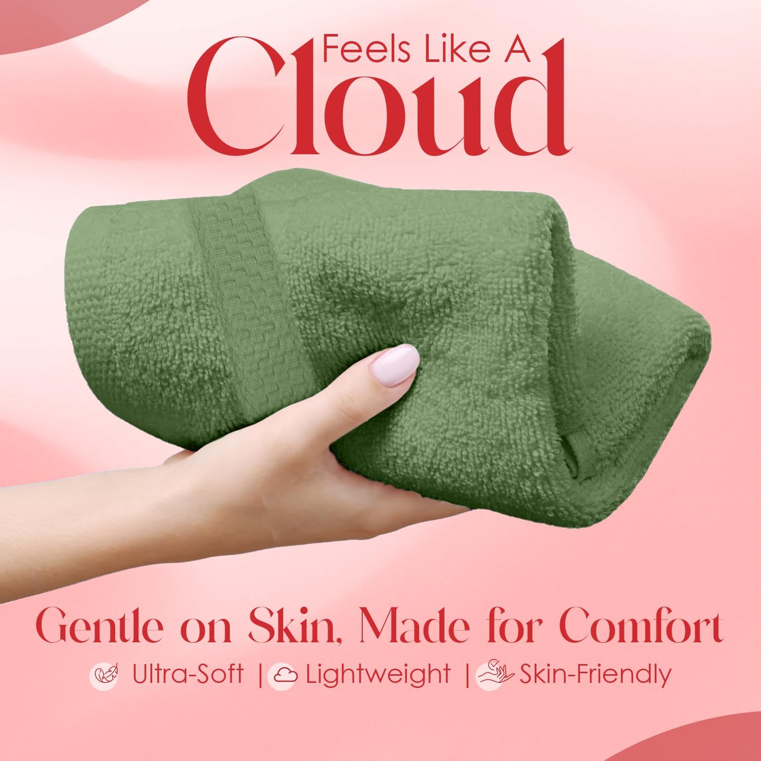 RIVERSIDE 100% Ring Spun Cotton Bath Towels Set of 4 (27x54) & Face Towels Set of 12 (12x12) - Luxury 600 GSM, Ultra Soft, Quick Dry & Highly Absorbent Washcloths for Bathroom, Gym, Spa & Hotel