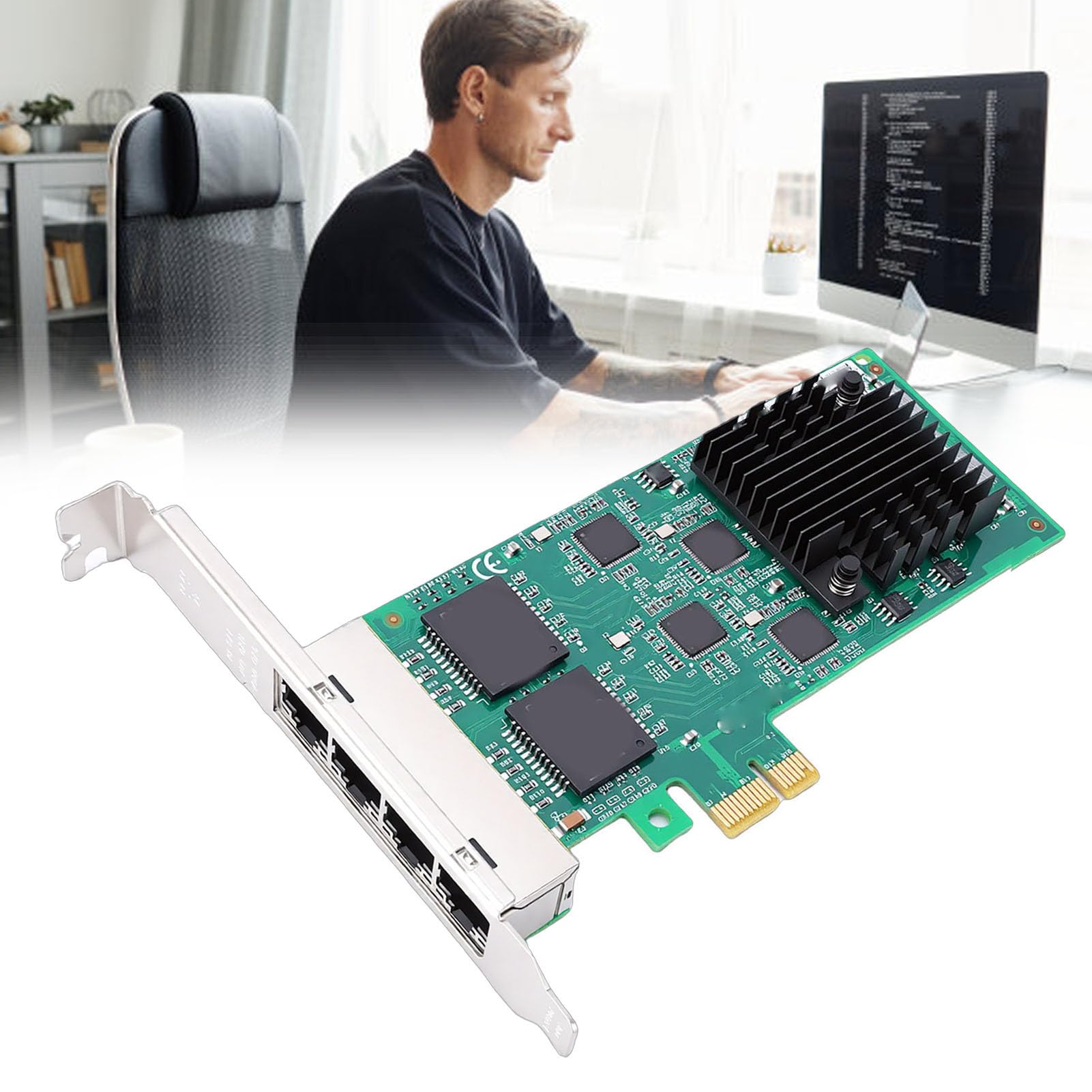 Scheda di Rete PCB PCI Express Scheda NIC 1GbE Quad RJ45 Porte