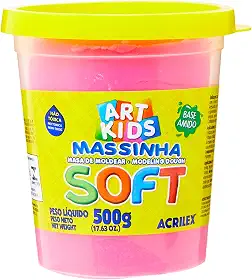 Acrilex Soft Massa de Modelar, Rosa (Maravilha), 500 g