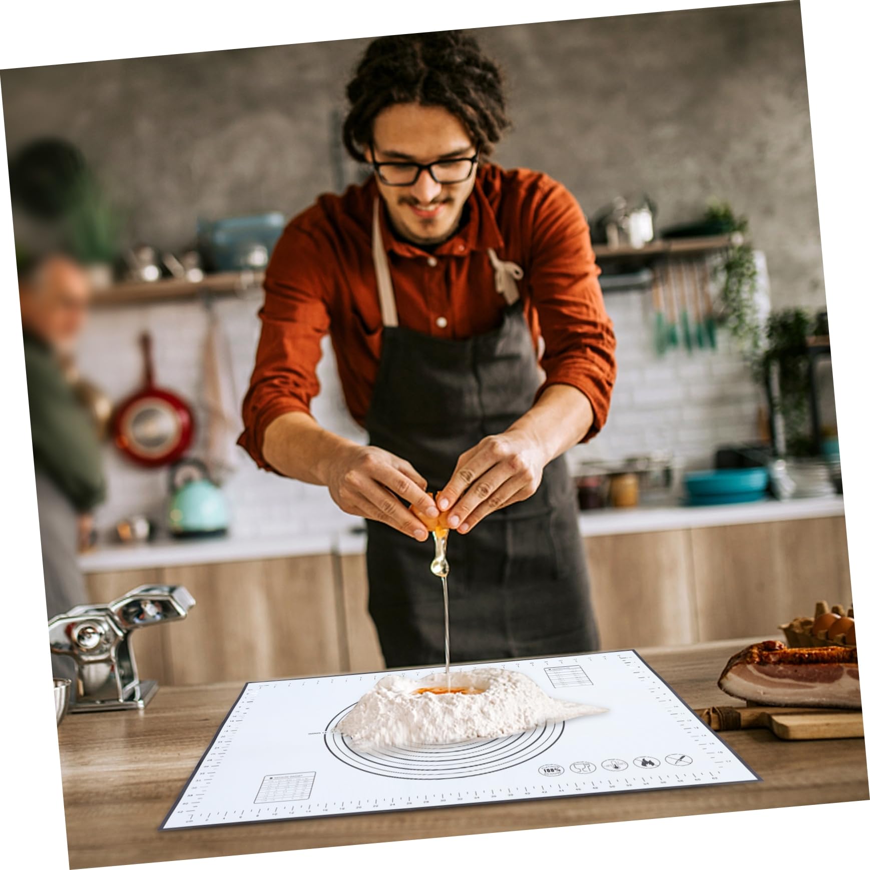 Amosfun 2 Pz Tappetino Da Forno in Silicone Tappetino Per Tappetino Da Forno Per Macaron Tappetino Per Crosta Di Torta Teglia Per Pizza Teglie Per Forno Tortiera Gel Di Silice Black