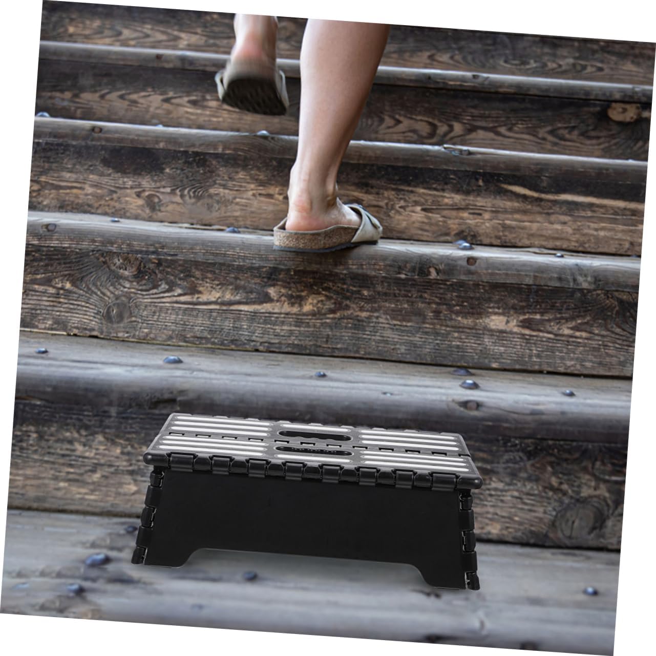 Folding Step Stool Portable Step Ladder for Elderly Kitchen Stool Anti-Slip