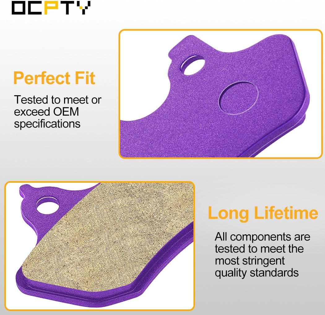 OCPTY Carbon Fiber Brake Pads Fit for 2000-2003 Night Train FXSTB Softail Deuce FXSTD Sportster 883 XLH88