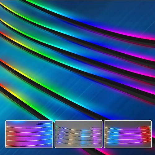 Miniatura 3 de Tiras de luces interiores para automóvil Dreamcolor de 55 pulgadas, luces interiores para Tesla Modelo 3 Modelo Y, kits de luces de neón RGB con