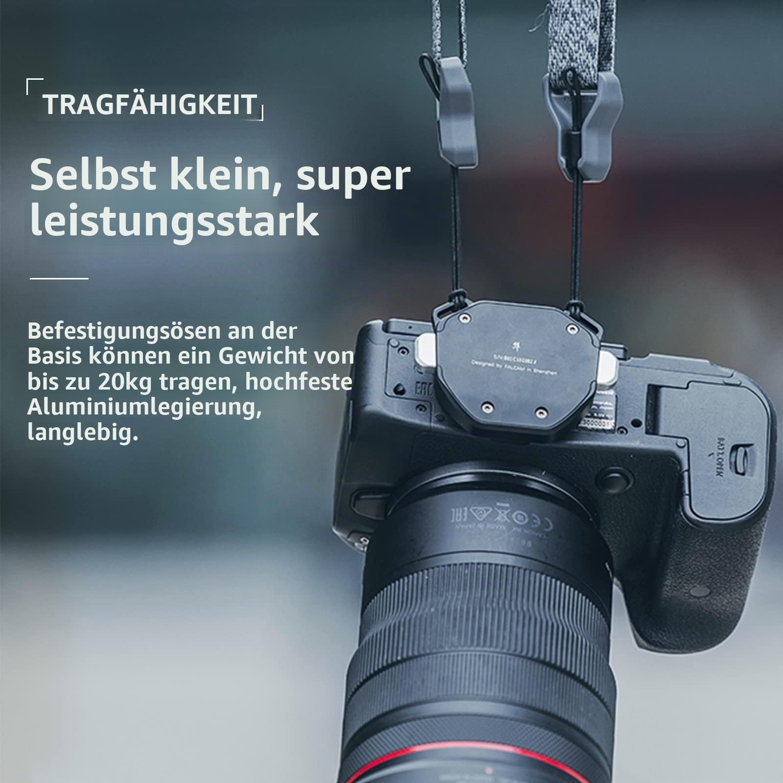 ULANZI F38 Kamera Schnellwechselplatte mit Schultergurt-Halterung, Schnellverschluss für Schultergurte Kit V2, Arca Swiss Quick Release Platte mit 1/4 Schraube, passend für DSLR/Sony/Nikon