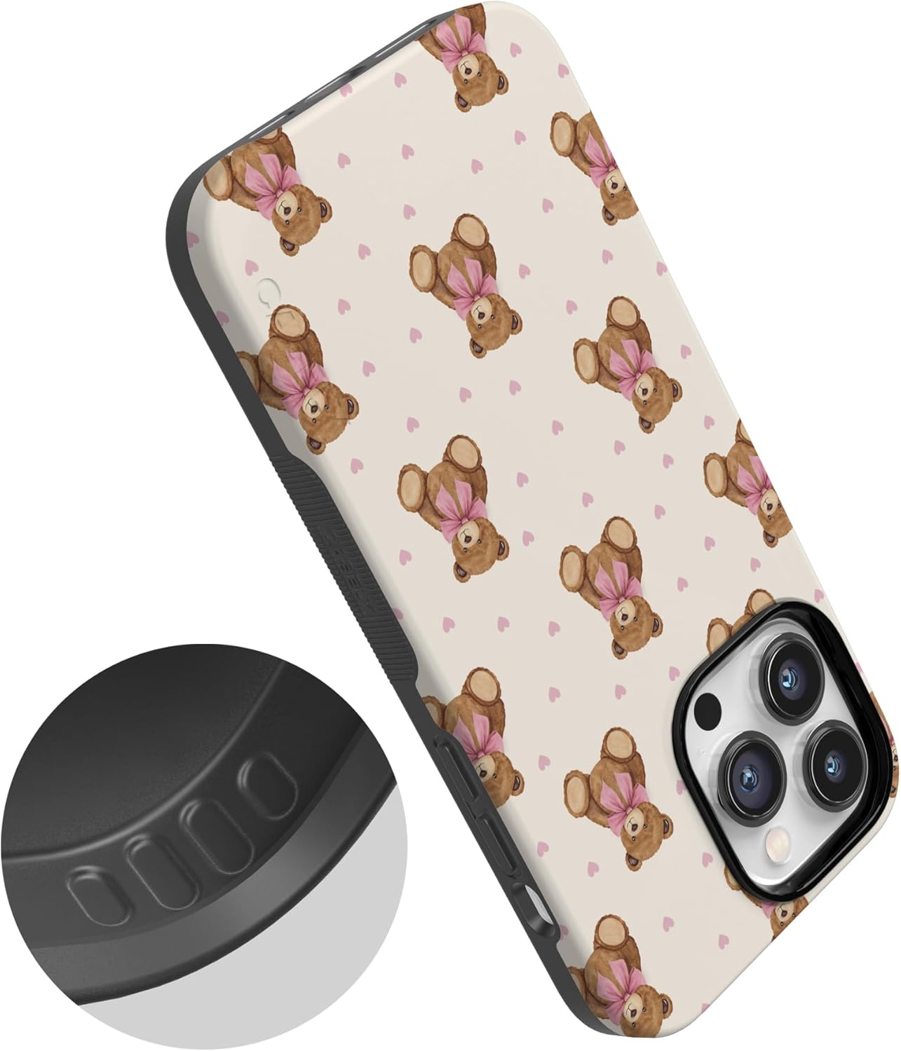 Casely iPhone 14 Pro Max Case | Cuddle Up | Teddy Bear | Bold Protective Design | MagSafe Compatible Design