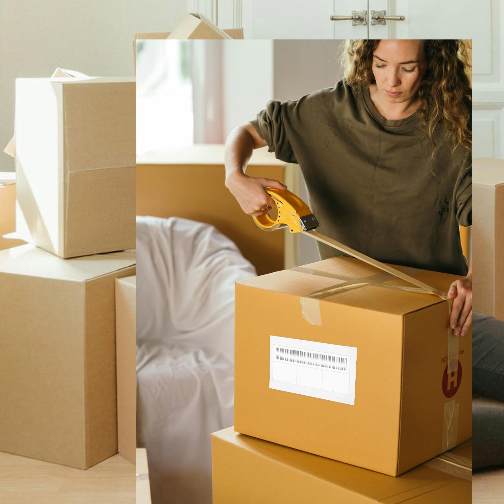 100pezzi Buste Trasparenti Per Spedizione Sacchetti Adesivi Per Documenti e Fatture Pouches Auto-adesivi Per Organizzazione e