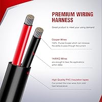 Vista 9 de Nilight 10018W 14AWG Kit de arnés de cableado con conector DT Barra de 12V, interruptor de encendido y apagado, relé de potencia, fusible de hoja