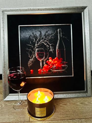 Miniatura 5 de RIOLIS - Bodegón con vino tinto 1239, kits de punto de cruz de 11,81 x 11,81 pulgadas, kits de punto de cruz para principiantes y avanzados, kit de