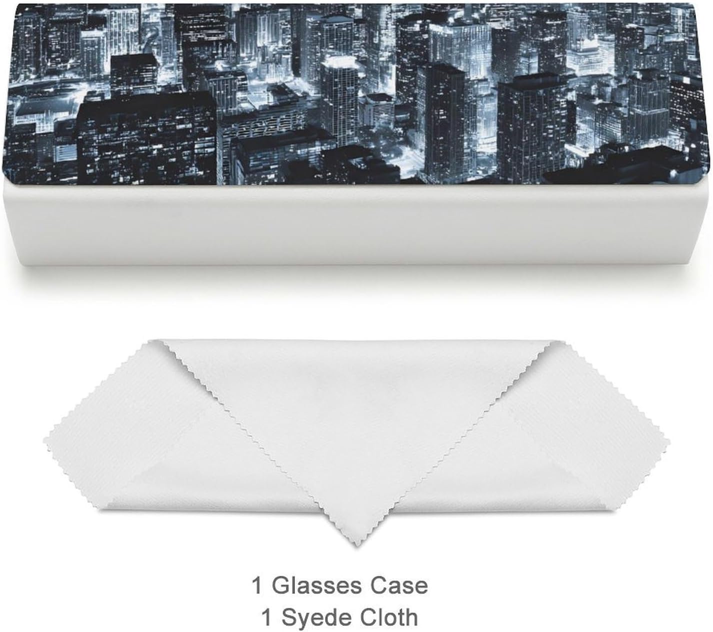 Chicagonight Skyline Eyeglasses Case with Cleaning Cloth image 3
