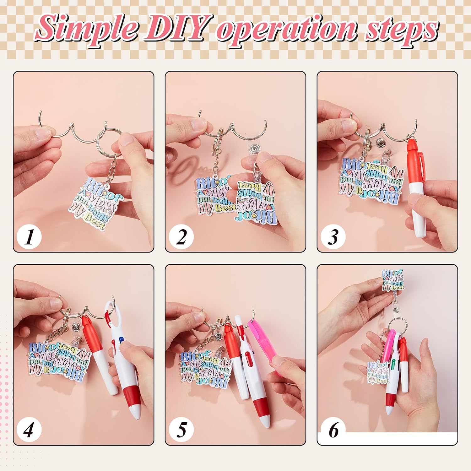Henoyso 216 Pcs Nurse Badge Reel with Mini Highlighter Pens 2026 Cna Nursing Week Gifts Bulk Retractable Badge Clips Accessories for Cna Medical Nursing Staff Women (Funny/glitter)