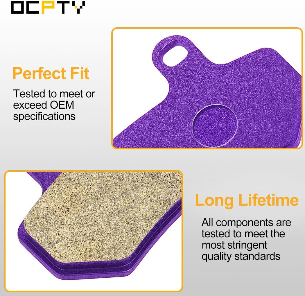 OCPTY FA409 Front and Rear Carbon Fiber Brake Pads Fit for 2008-2013 FLHRC Road King Classic 2008-2012 FLHTC for Electra Glide Classic