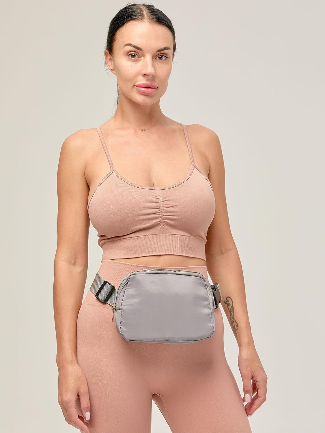 Everywhere Belt Bag for Women Men, Fashion Mini Waist Pack Lightweight Crossbody Bags with Adjustable Strap, Small Fanny Packs for Run, Travel, Outdoor Cycling, Shopping (Grey) - Image 7