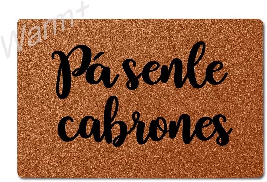 Warm+ Doormat Pasenle Cabrones Door Mat Durable Silk Loop Mesh Shoe Scraper Home Decor Outdoor Indoor Mats for Entryway Front Floor Mats 30 x 18 Inches
