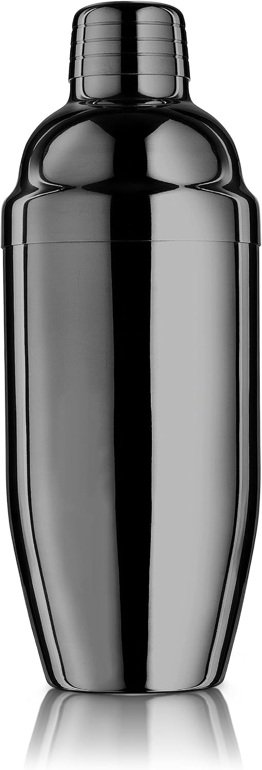 Final Touch Double Wall Black Chrome Stainless Steel Cocktail Shaker (FTA1850-19)