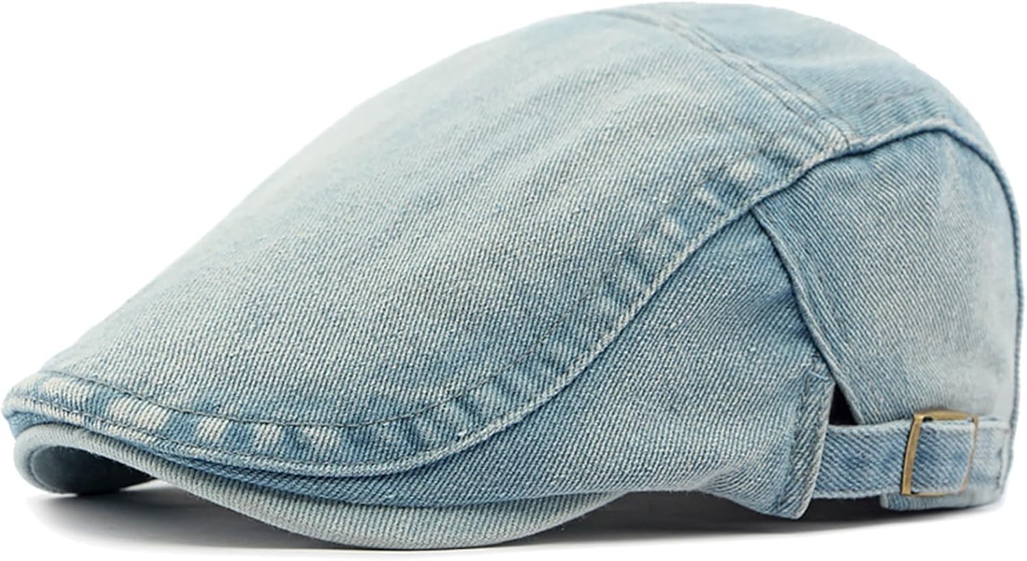 Newsboy Cap for Men Adjustable Flat Ivy Gatsby Cabbie Driving Hat Breathable Denim Cotton Golf Cap