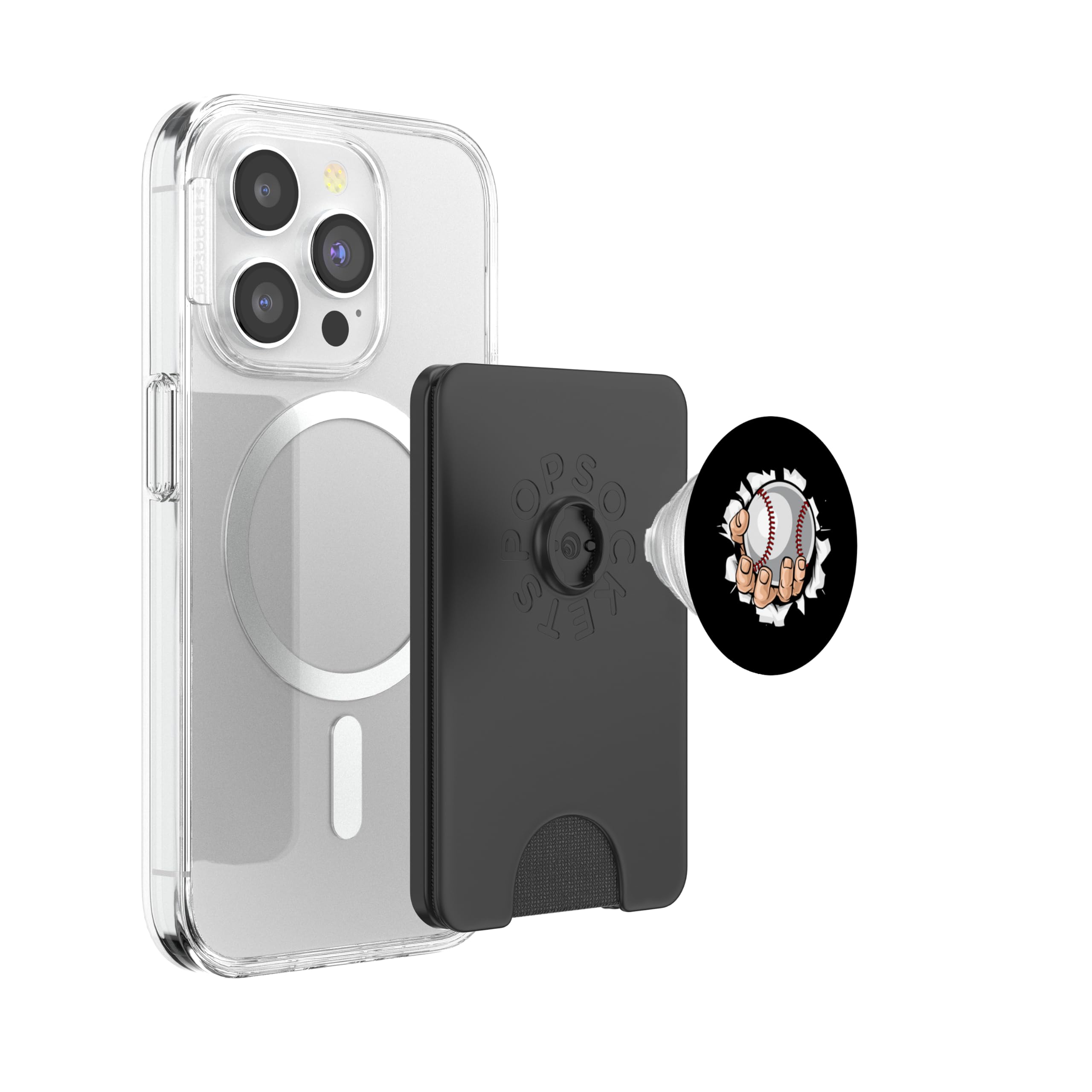 Take Me Out to The Ball Game Tee for Baseball Fans. PopSockets PopWallet for MagSafe, Black - Image 3